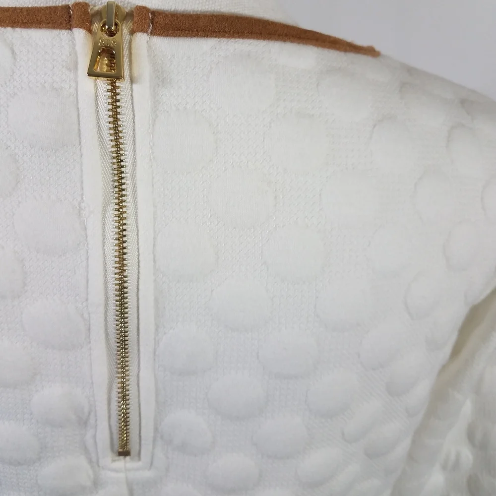 Sail to Sable Cream Dot Dress S NWT